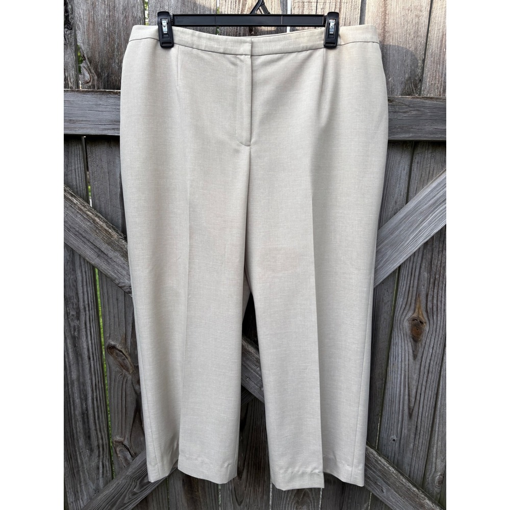 Jones Studio Separates Beige Dress Pants Womens 18W Elastic Back Trousers Office